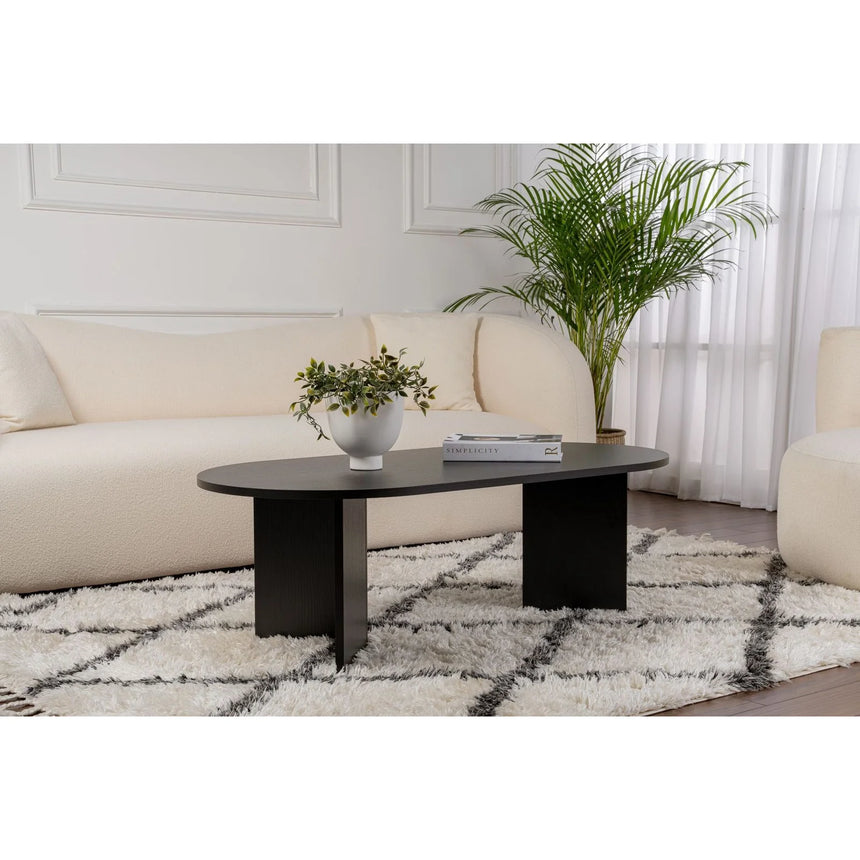 Couchtisch Sable aus Holz in Schwarz, 119x60x40 cm – Bild 6