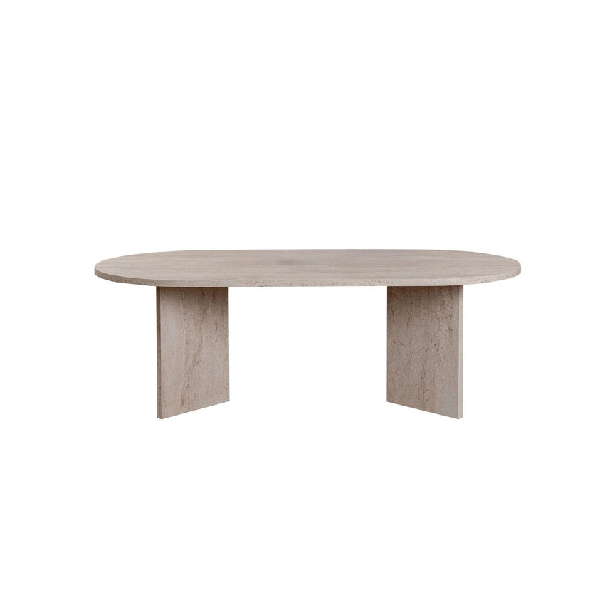 Couchtisch Sable aus Holz in Travertine, 119x60x40 cm – Bild 7