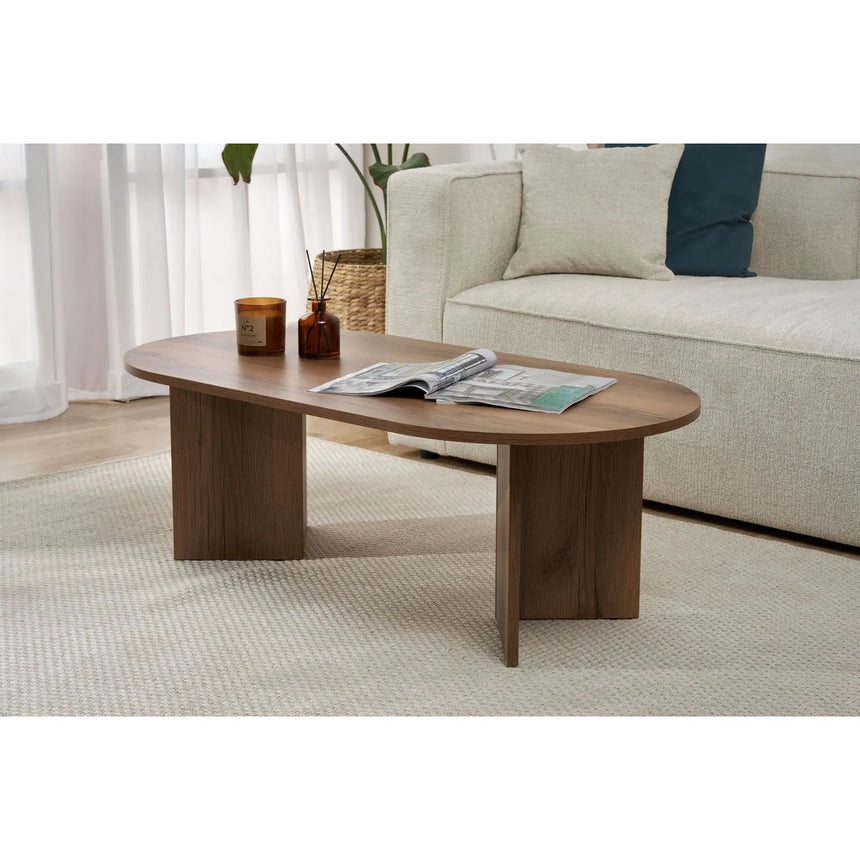 Couchtisch Sable aus Holz in Walnuss, 119x60x40 cm – Bild 1