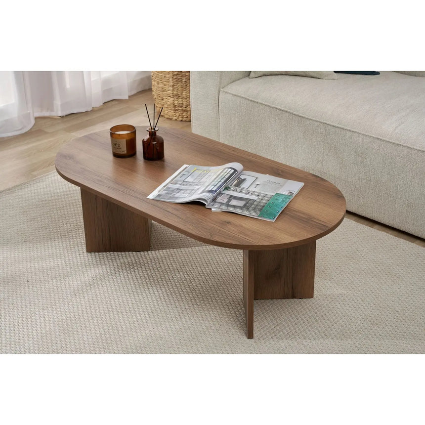Couchtisch Sable aus Holz in Walnuss, 119x60x40 cm – Bild 3