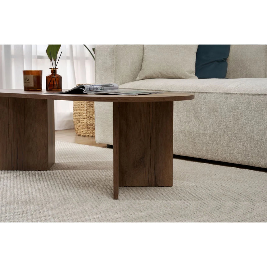 Couchtisch Sable aus Holz in Walnuss, 119x60x40 cm – Bild 4