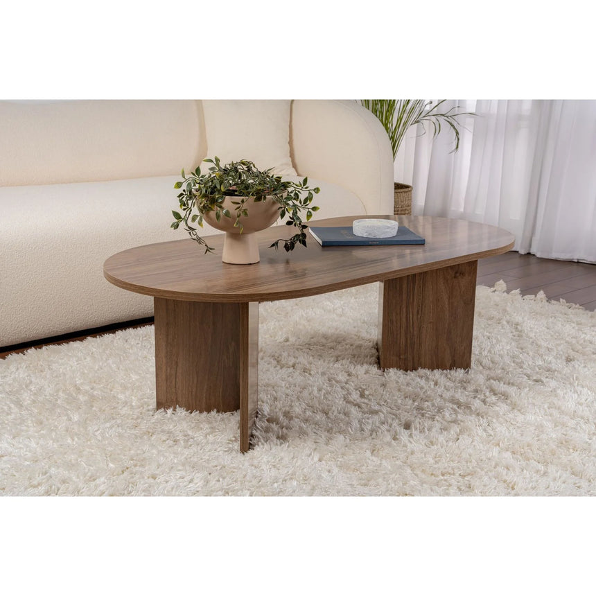 Couchtisch Sable aus Holz in Walnuss, 119x60x40 cm – Bild 1