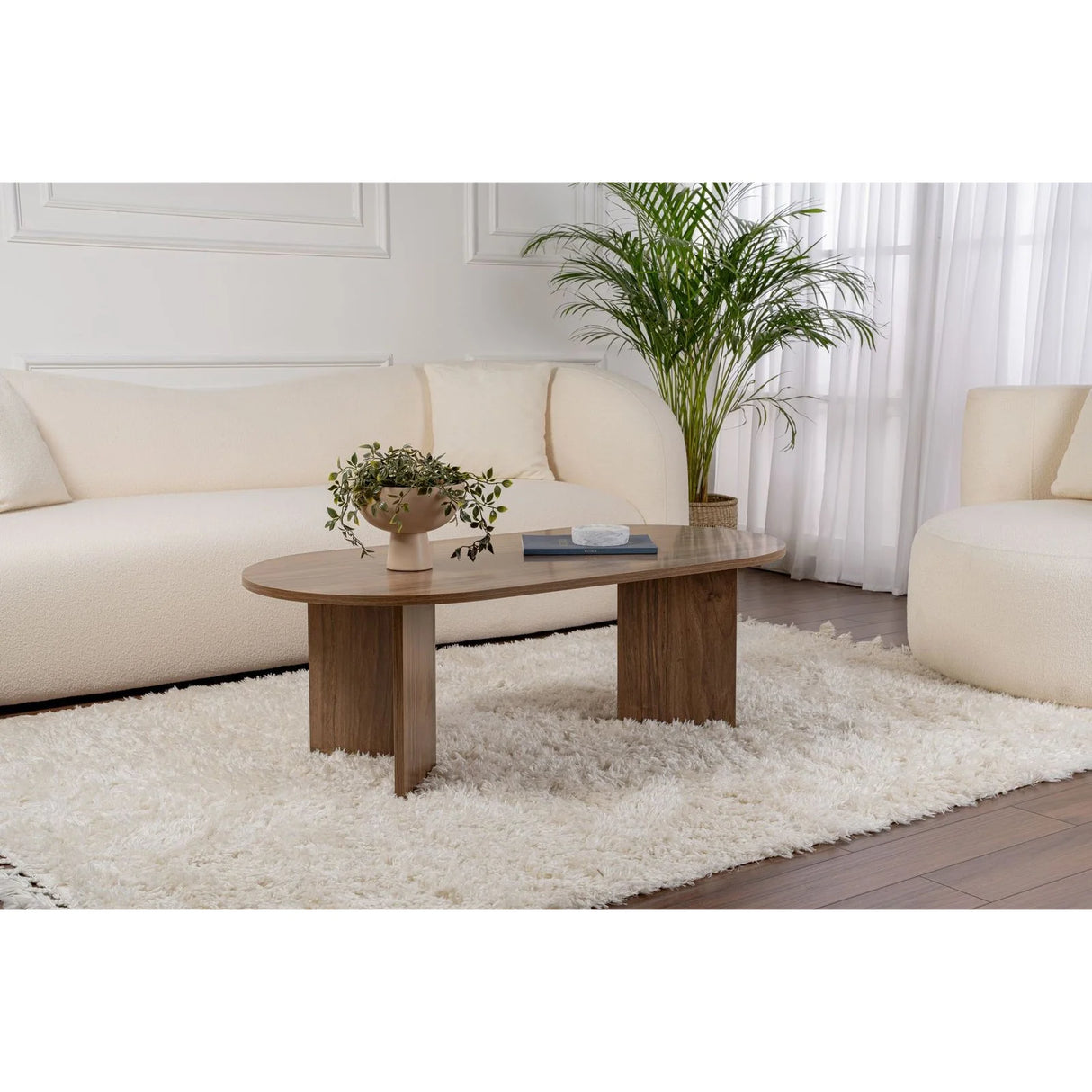 Couchtisch Sable aus Holz in Walnuss, 119x60x40 cm – Bild 6
