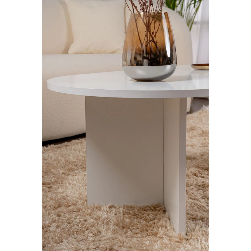 Couchtisch Sable aus Holz in Weiß, 119x60x40 cm – Bild 4