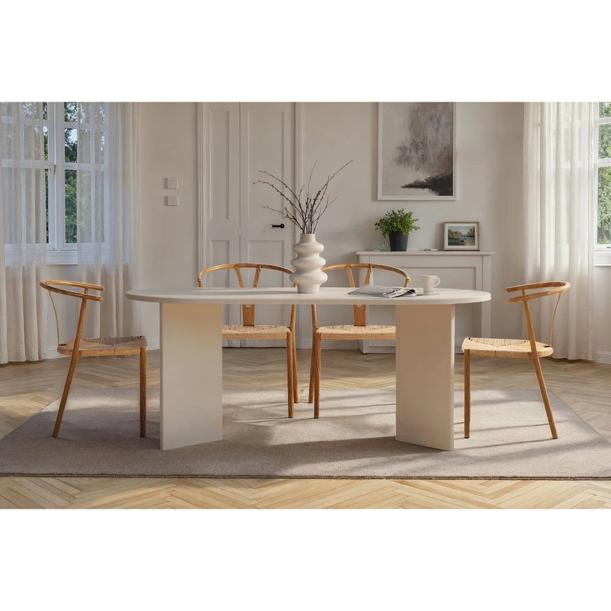 Sablin Esstisch aus Holz in Wood White, 75x180 cm – Bild 2