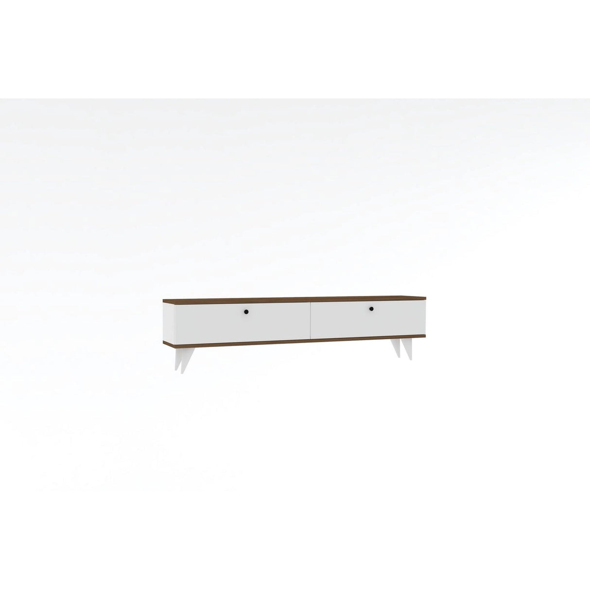 TV-Sideboard Paris in Weiß/Walnuss, 160x25x35 cm – Bild 4