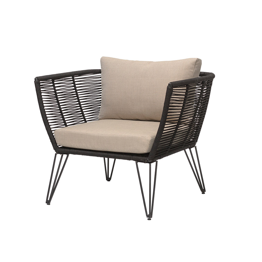 Mundo Loungesessel, Schwarz, Metall - ZEN ZONE Furniture