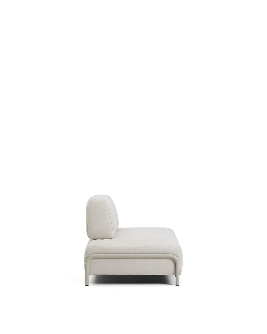 2-Sitzer-Modul Compo aus Chenille in Ecru mit beigem Metallgestell 200 cm FSC Mix Credit von Kave Home – Produktbild 4