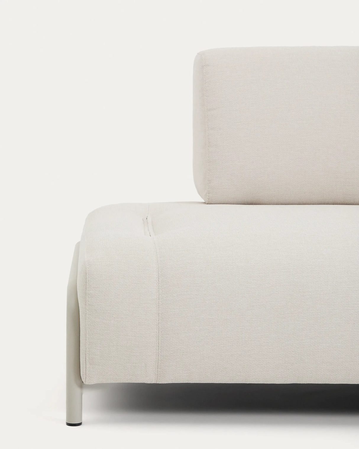 2-Sitzer-Modul Compo aus Chenille in Ecru mit beigem Metallgestell 200 cm FSC Mix Credit von Kave Home – Produktbild 6