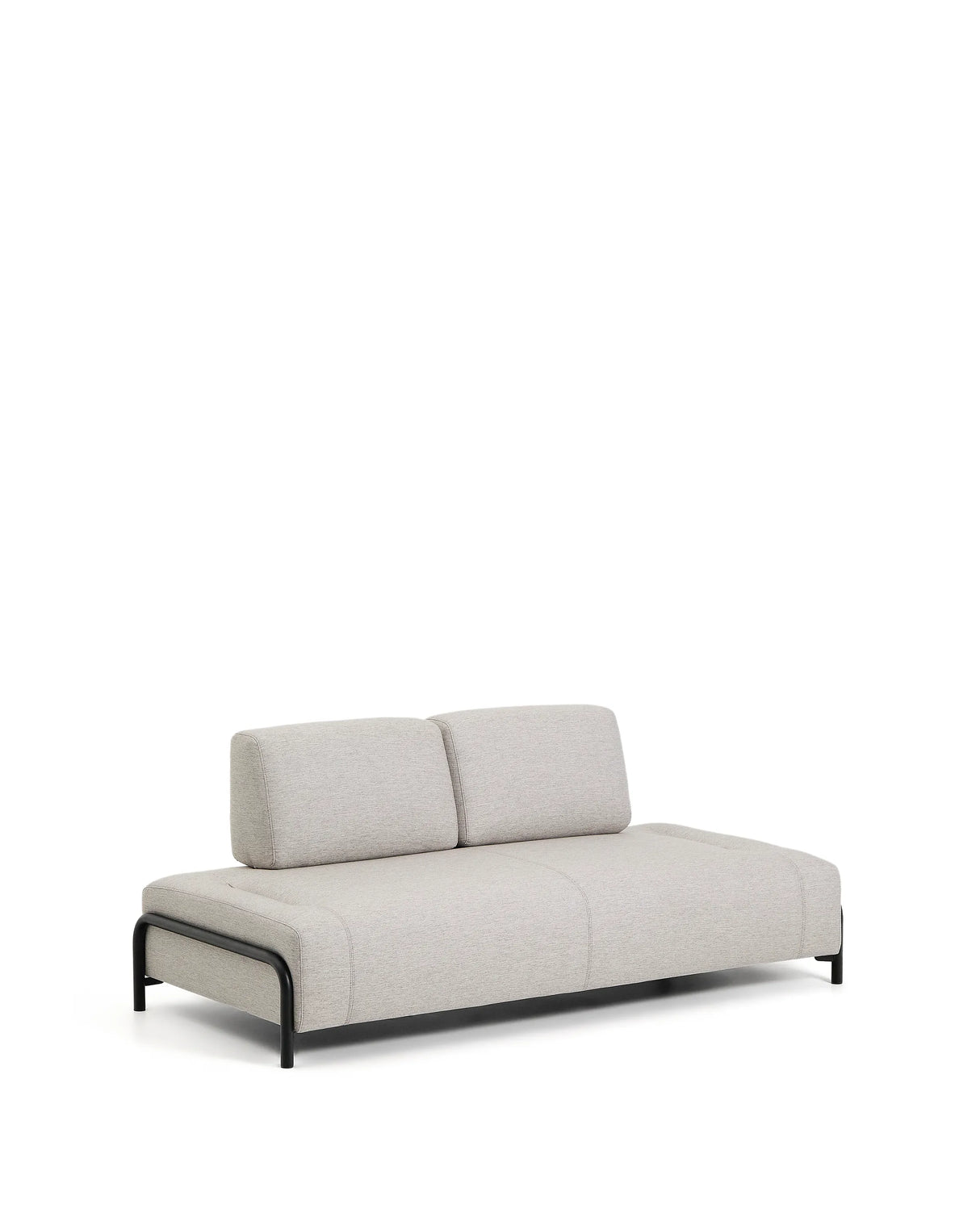 2-Sitzer-Modul Compo in Graubeige mit schwarzem Metallgestell 200 cm FSC Mix Credit von Kave Home – Produktbild 5