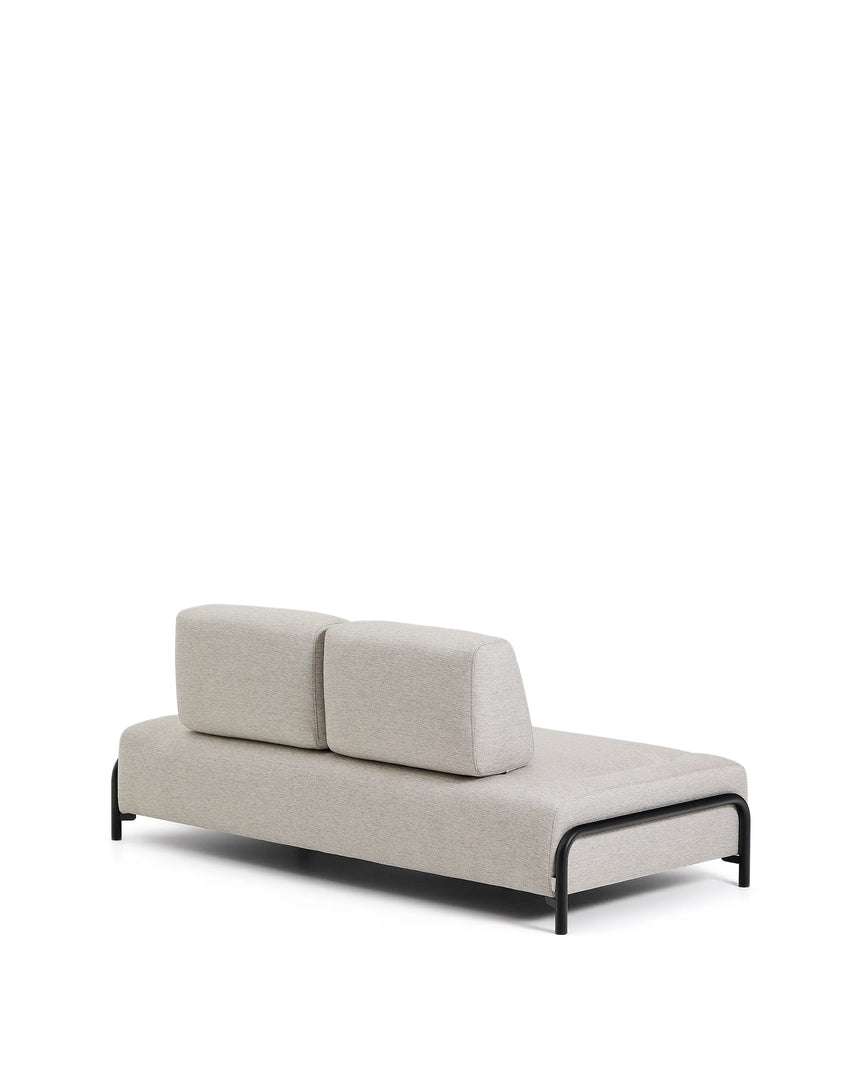 2-Sitzer-Modul Compo in Graubeige mit schwarzem Metallgestell 200 cm FSC Mix Credit von Kave Home – Produktbild 7
