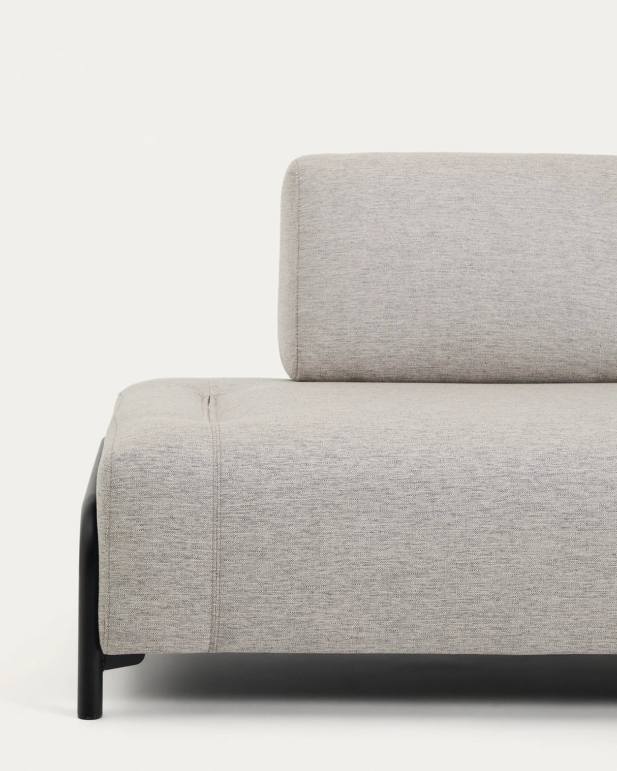 2-Sitzer-Modul Compo in Graubeige mit schwarzem Metallgestell 200 cm FSC Mix Credit von Kave Home – Produktbild 8