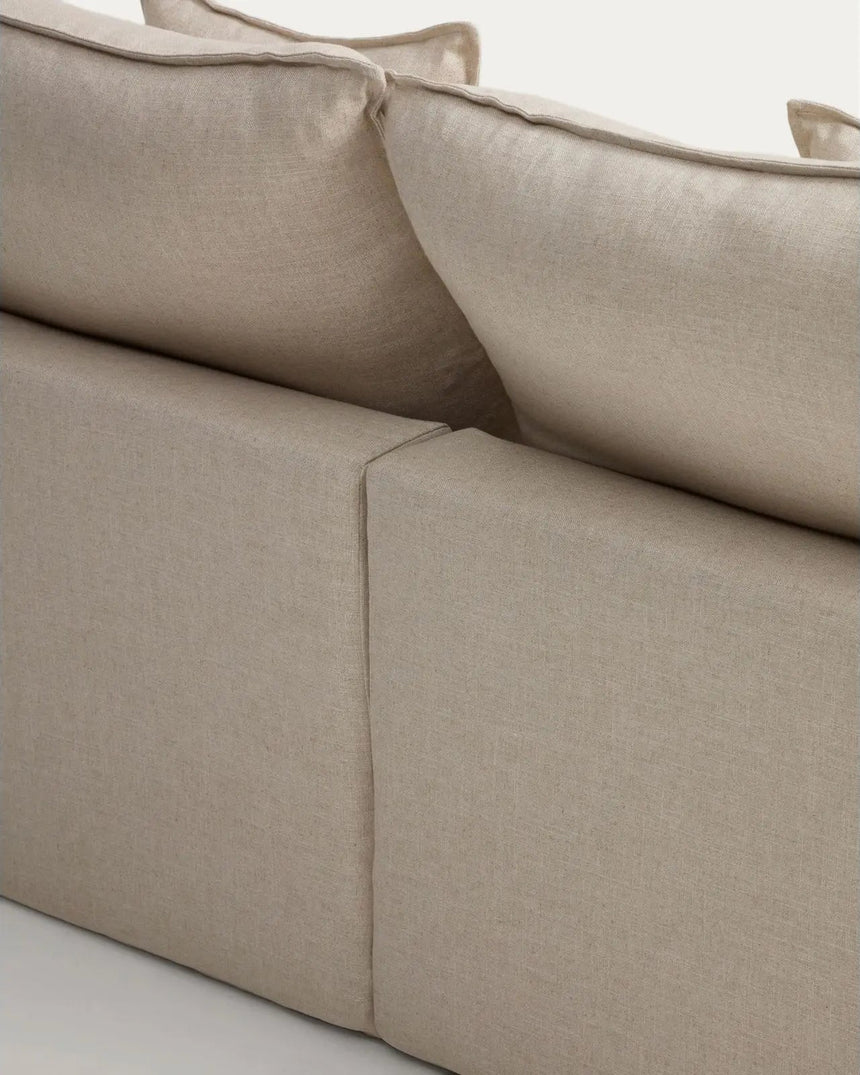 2-Sitzer-Modularsofa Anarela mit abnehmbarem Bezug aus Leinen und Viskose, 180 cm, FSC Mix Credit von Kave Home – Bild 6