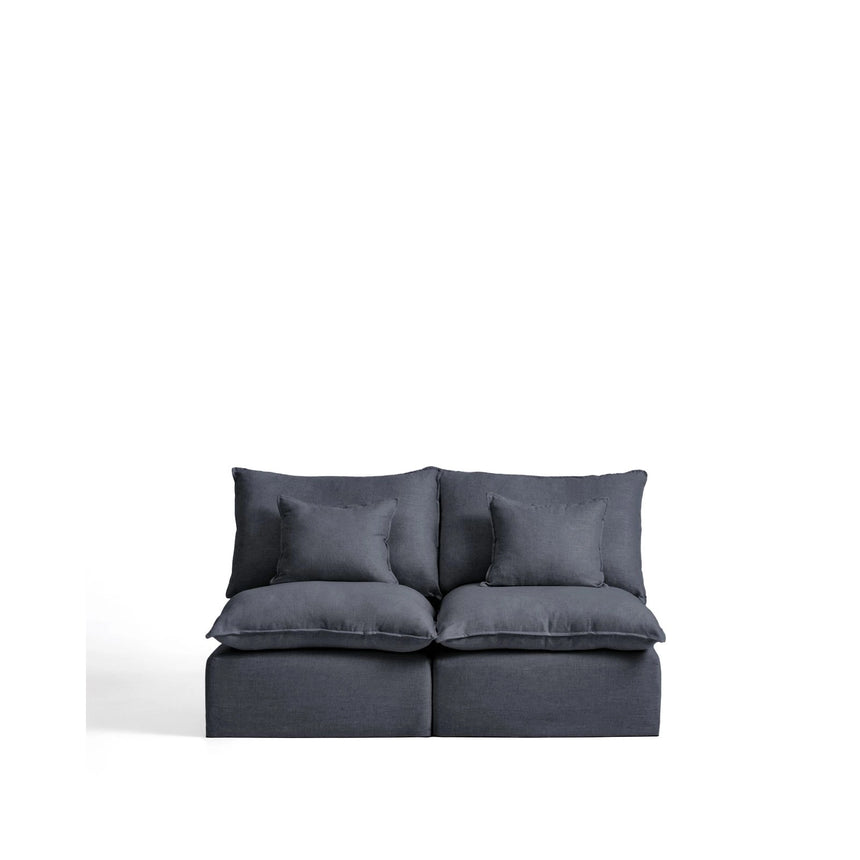 2-Sitzer-Modularsofa Anarela mit abnehmbarem Bezug aus Leinen und Viskose in Dunkelgrau, 180 cm, FSC Mix Credit von Kave Home – Bild 1