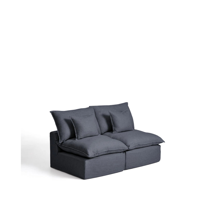 2-Sitzer-Modularsofa Anarela mit abnehmbarem Bezug aus Leinen und Viskose in Dunkelgrau, 180 cm, FSC Mix Credit von Kave Home – Bild 4