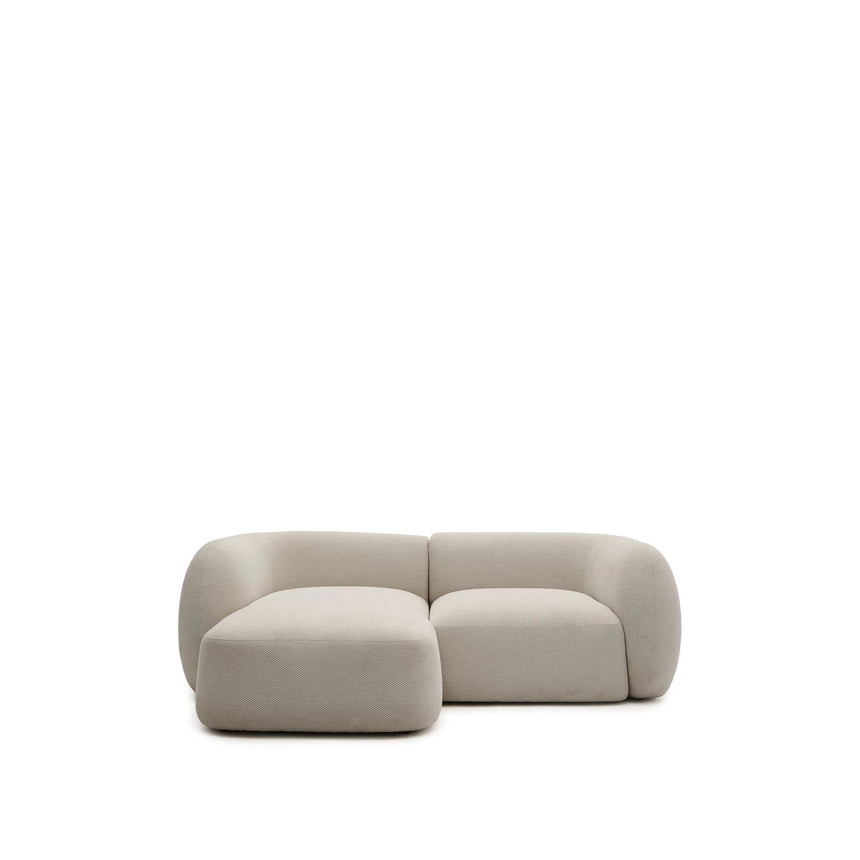 2-Sitzer-Modularsofa Martina mit Chenille und Chaiselongue links in Steinton 230 cm von Kave Home – Bild 1