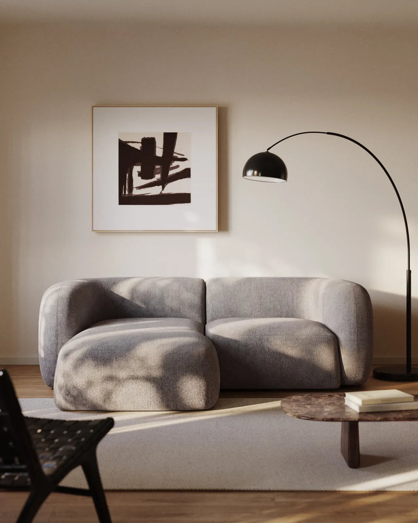 2-Sitzer-Modularsofa Martina mit Chenille und Chaiselongue links in Steinton 230 cm von Kave Home – Bild 2