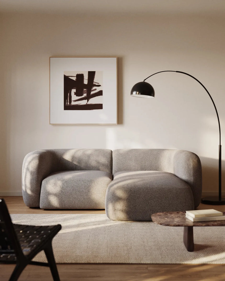 2-Sitzer-Modularsofa Martina mit Chenille und Chaiselongue rechts in Steinton 230 cm von Kave Home – Bild 2