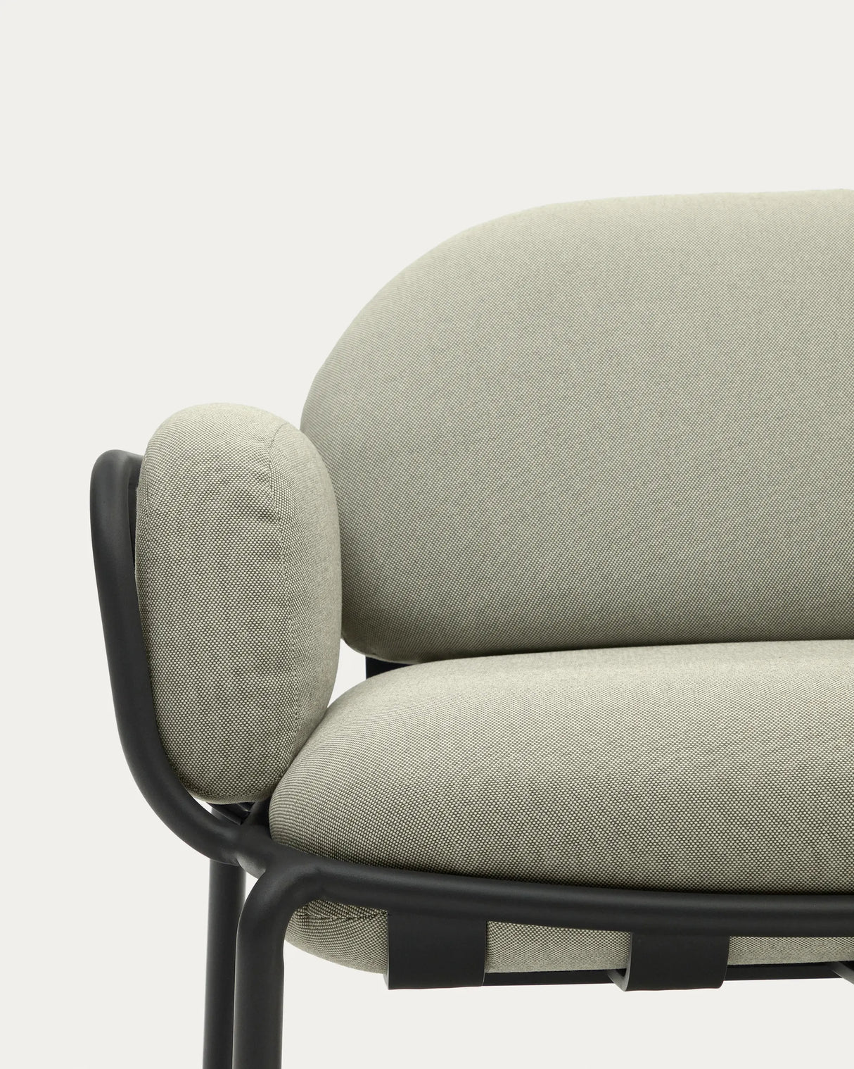 2-Sitzer-Outdoor-Sofa Joncols mit Bezug in Beige aus Aluminium mit grau lackiertem Finish 164 cm von Kave Home – Produktbild 10