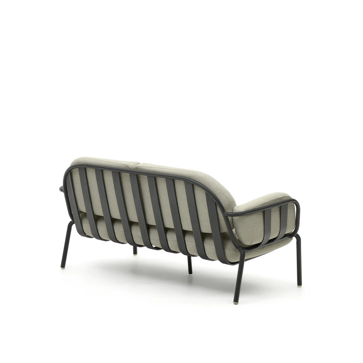 2-Sitzer-Outdoor-Sofa Joncols mit Bezug in Beige aus Aluminium mit grau lackiertem Finish 164 cm von Kave Home – Produktbild 8