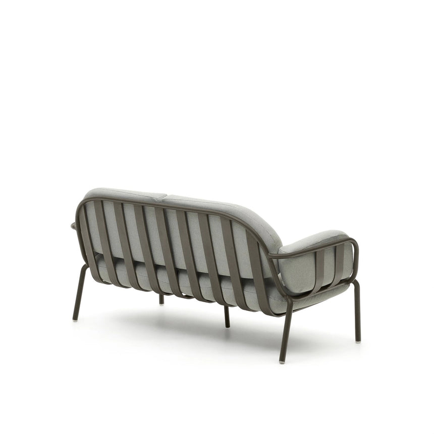 2-Sitzer-Outdoor-Sofa Joncols mit Bezug in Grau aus Aluminium mit grün lackiertem Finish 164 cm von Kave Home – Bild 8
