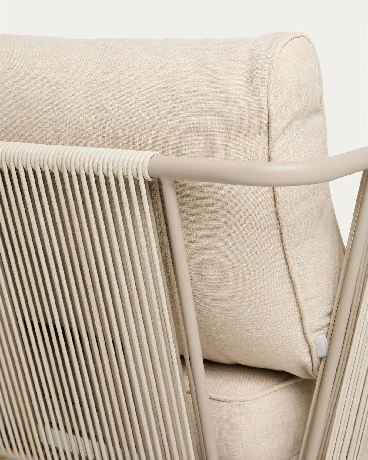 2-Sitzer-Outdoor-Sofa Zivia aus écrufarbenem Seil und taupefarben verzinktem Stahl 178 cm von Kave Home – Bild 7