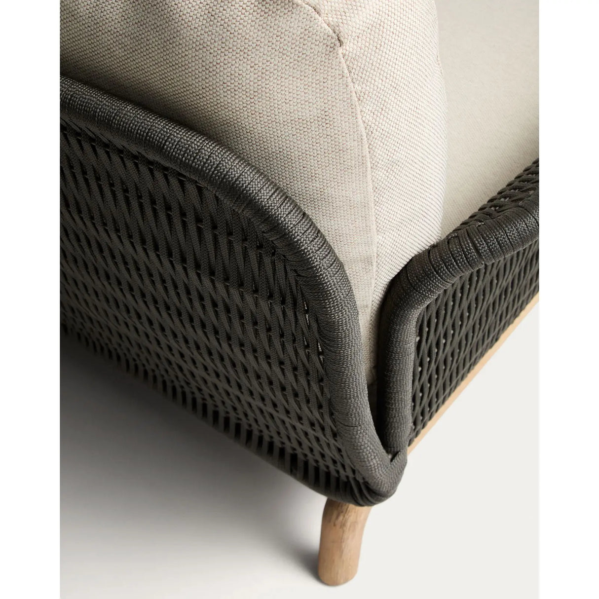 2-Sitzer-Sofa Alipa aus massivem Akazienholz und dunkelgrauem Seil, 165 cm von Kave Home – Bild 10