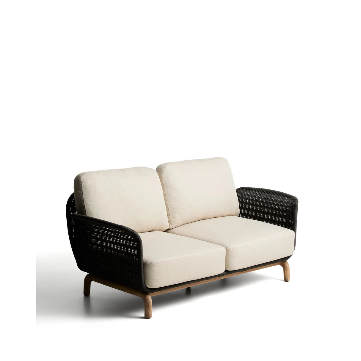 2-Sitzer-Sofa Alipa aus massivem Akazienholz und dunkelgrauem Seil, 165 cm von Kave Home – Bild 5