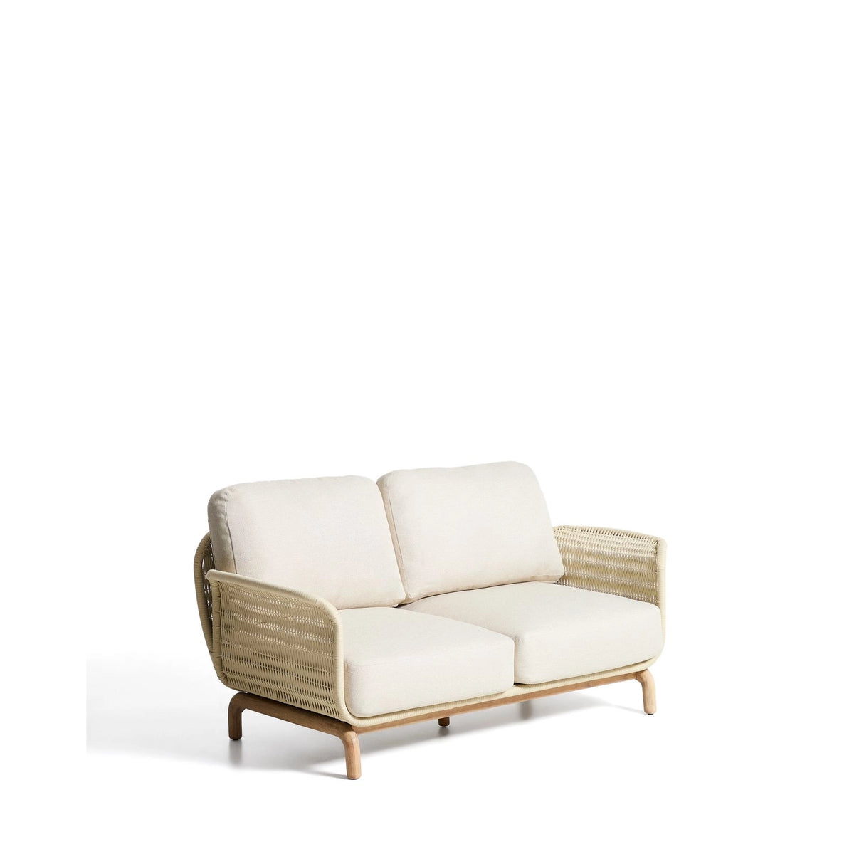 2-Sitzer-Sofa Alipa aus massivem Akazienholz und ecrufarbenem Seil, 165 cm von Kave Home – Bild 6