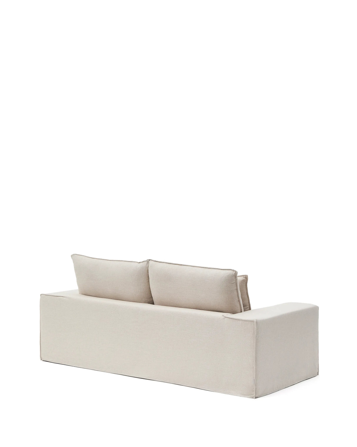 2-Sitzer Sofa Anarela mit abnehmbarem Bezug und beigen Leinenkissen 240 cm von Kave Home – Produktbild 6