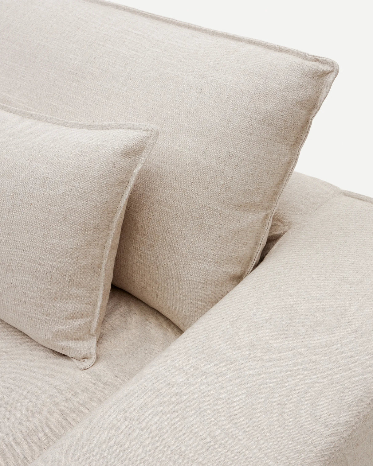 2-Sitzer Sofa Anarela mit abnehmbarem Bezug und beigen Leinenkissen 240 cm von Kave Home – Produktbild 9