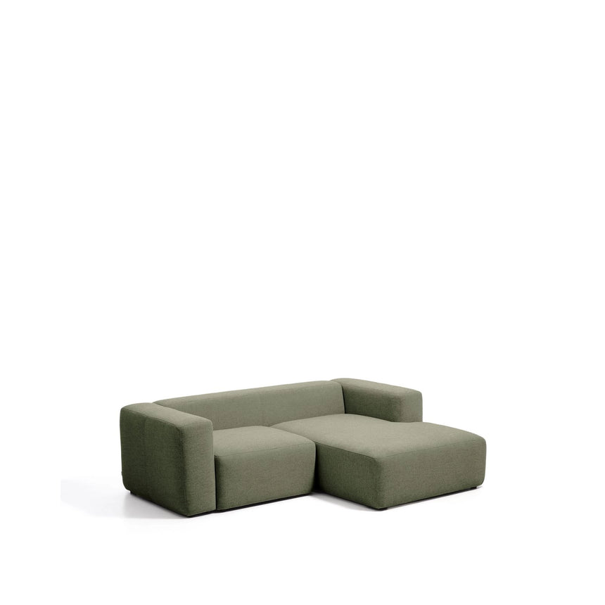 2-Sitzer-Sofa Blok mit Chaiselongue rechts in moosgrüner Chenille, 240 cm, FSC Mix Credit von Kave Home – Bild 4