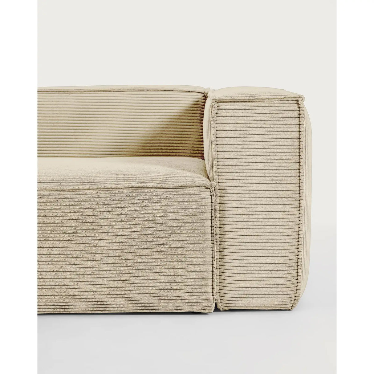 2-Sitzer-Sofa Blok mit dickem Cord in Naturfarbe 210 cm FSC Mix Credit von Kave Home – Produktbild 3