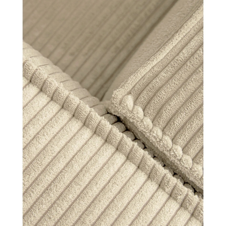 2-Sitzer-Sofa Blok mit dickem Cord in Naturfarbe und Chaiselongue rechts 240 cm FSC Mix Credit von Kave Home – Produktbild 5