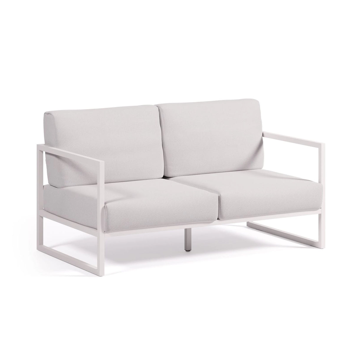 2-Sitzer-Sofa Comova 100% outdoor weiß und Aluminium weiß 150 cm von Kave Home – Bild 1