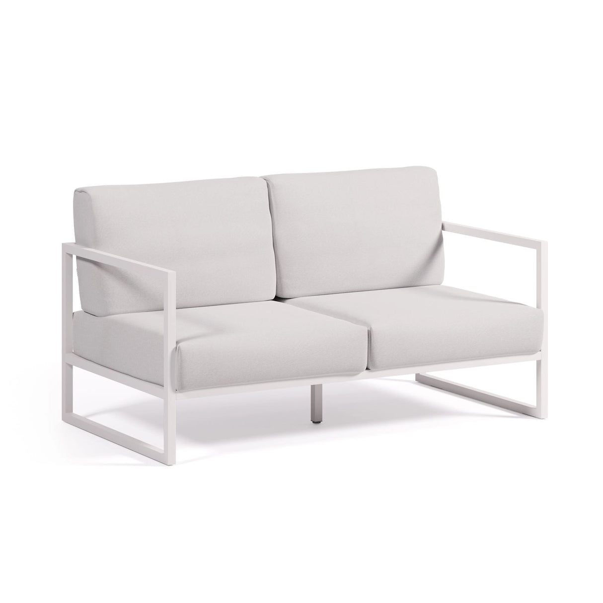 2-Sitzer-Sofa Comova 100% outdoor weiß und Aluminium weiß 150 cm von Kave Home – Bild 4