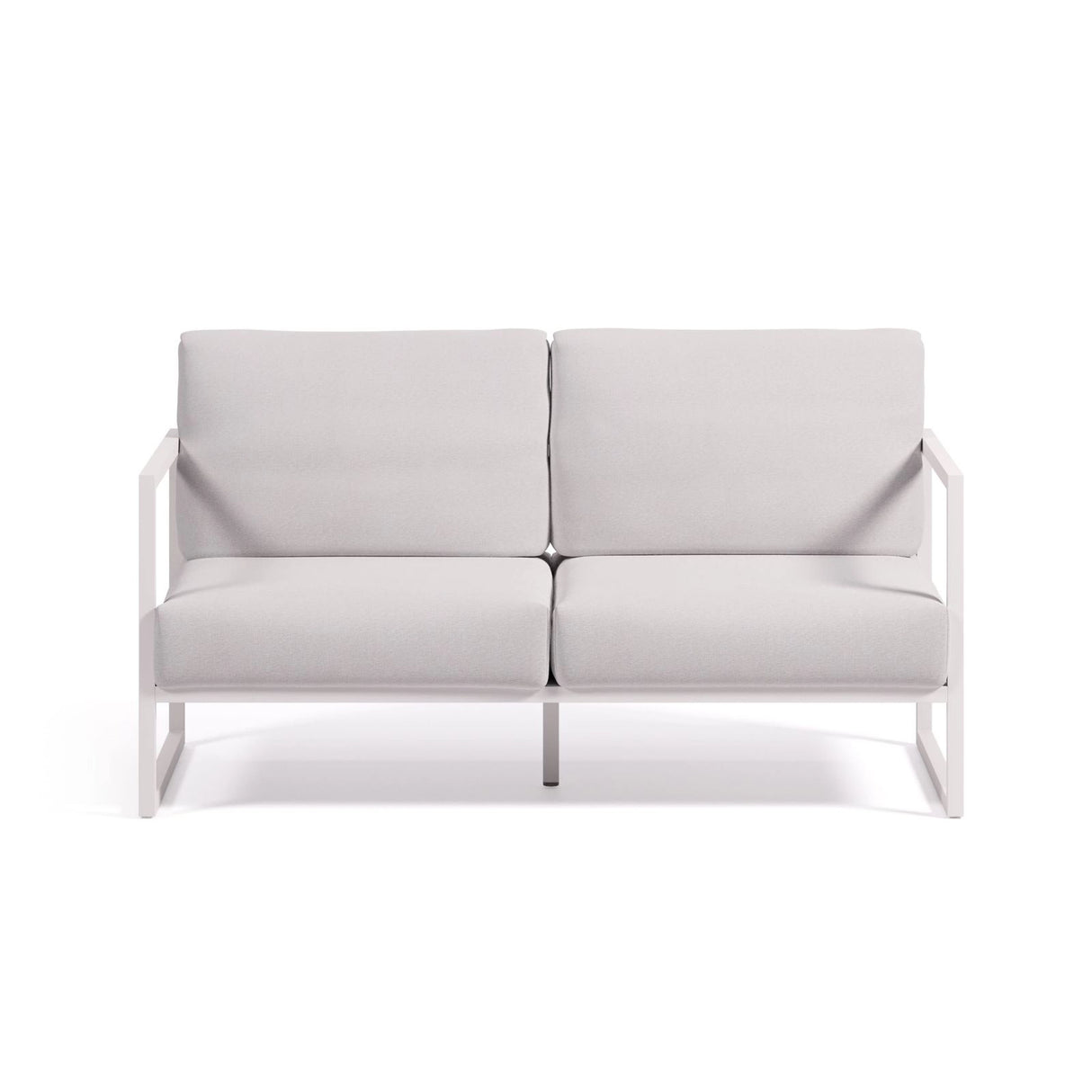 2-Sitzer-Sofa Comova 100% outdoor weiß und Aluminium weiß 150 cm von Kave Home – Bild 5