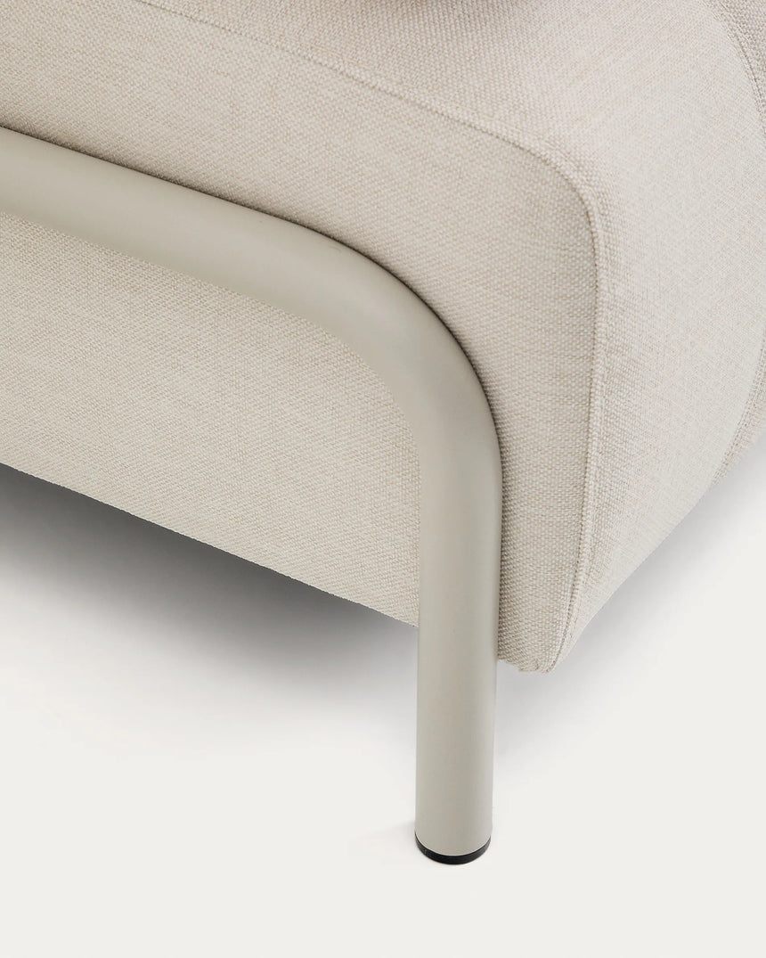 2-Sitzer-Sofa Compo aus Chenille in Ecru mit beigem Metallgestell 200 cm FSC Mix Credit von Kave Home – Produktbild 7