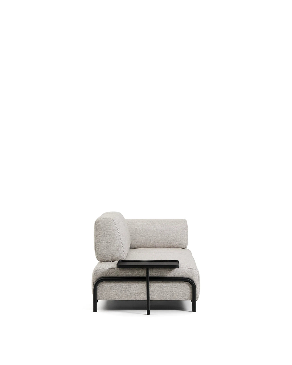 2-Sitzer-Sofa Compo in Graubeige mit großem Tablett und schwarzem Metallgestell 200 cm FSC Mix Credit von Kave Home – Produktbild 6