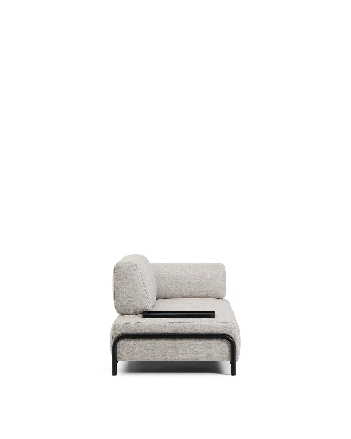 2-Sitzer-Sofa Compo in Graubeige mit kleinem Tablett und schwarzem Metallgestell 200 cm FSC Mix Credit von Kave Home – Produktbild 6