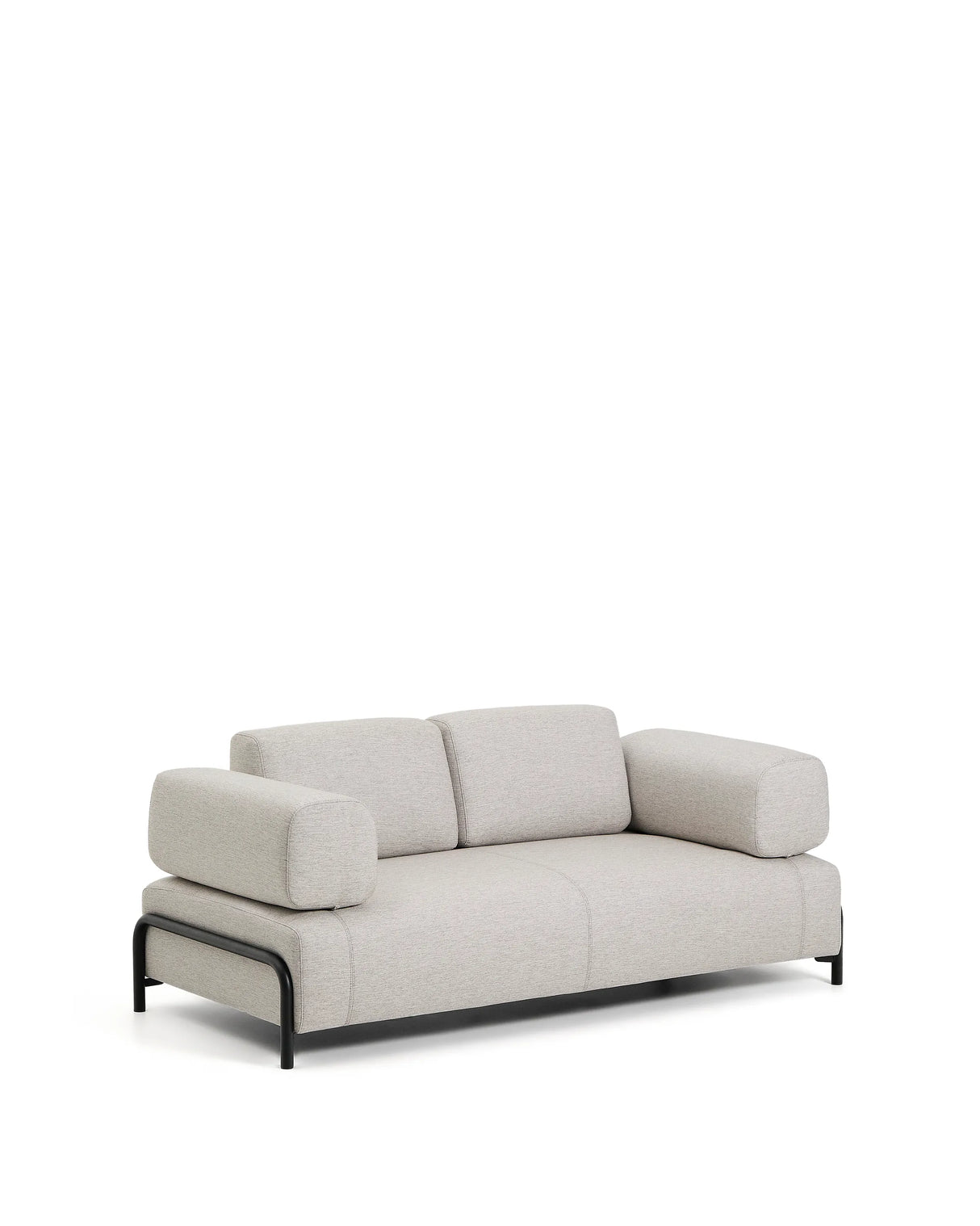 2-Sitzer-Sofa Compo in Graubeige mit schwarzem Metallgestell 200 cm FSC Mix Credit von Kave Home – Produktbild 5