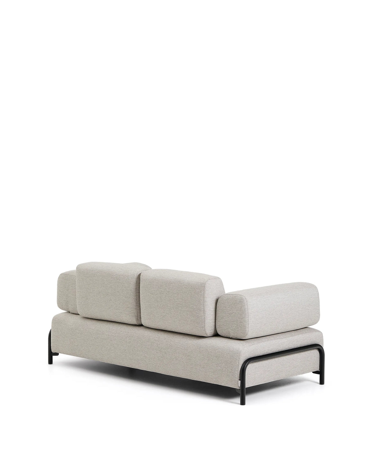 2-Sitzer-Sofa Compo in Graubeige mit schwarzem Metallgestell 200 cm FSC Mix Credit von Kave Home – Produktbild 7