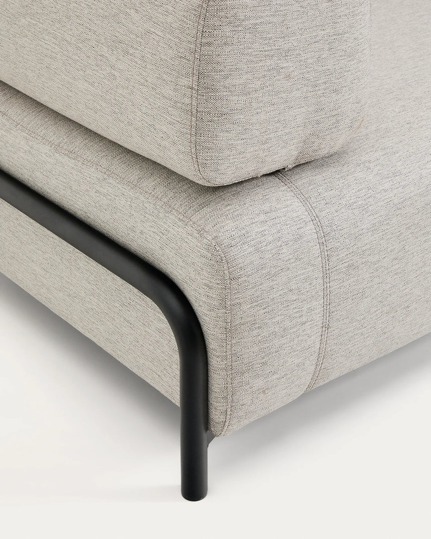 2-Sitzer-Sofa Compo in Graubeige mit schwarzem Metallgestell 200 cm FSC Mix Credit von Kave Home – Produktbild 8