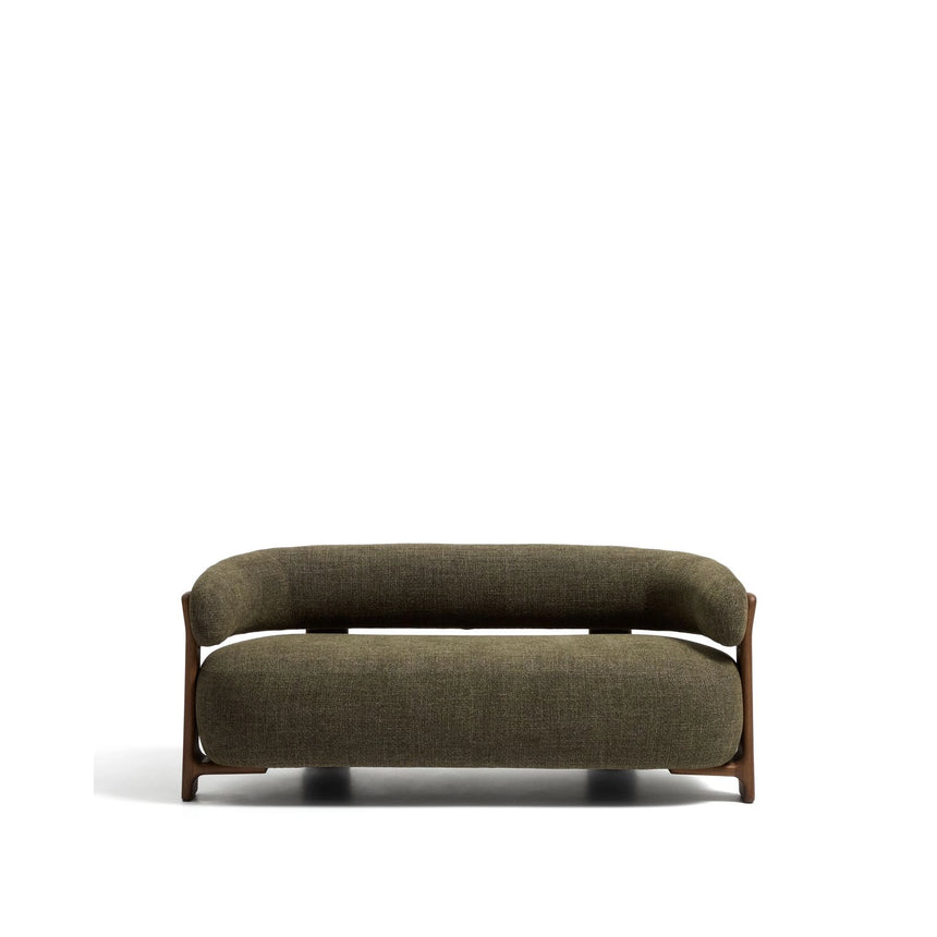 2-Sitzer-Sofa Granite mit grüner Chenille und Beinen aus massivem Eschenholz mit Nussbaumfinish, 155 cm, FSC 100 % von Kave Home – Bild 1