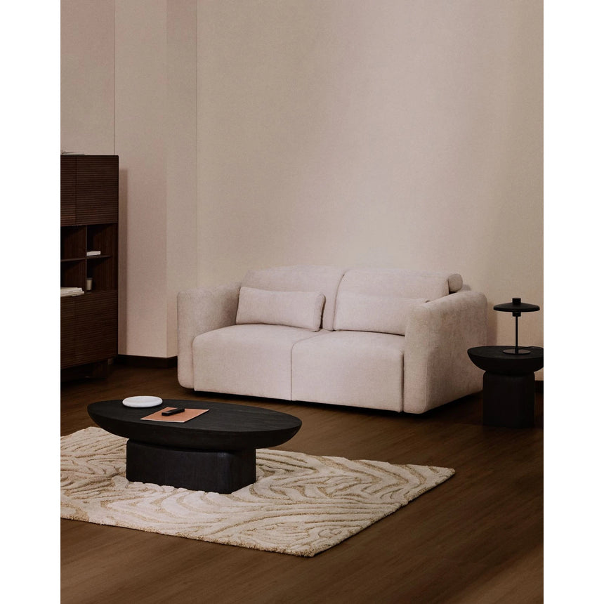 2-Sitzer-Sofa Lares mit elektrisch ausfahrbaren Sitzen und verstellbarer Kopfstütze in beiger Chenille, 180 cm von Kave Home – Produktbild 2