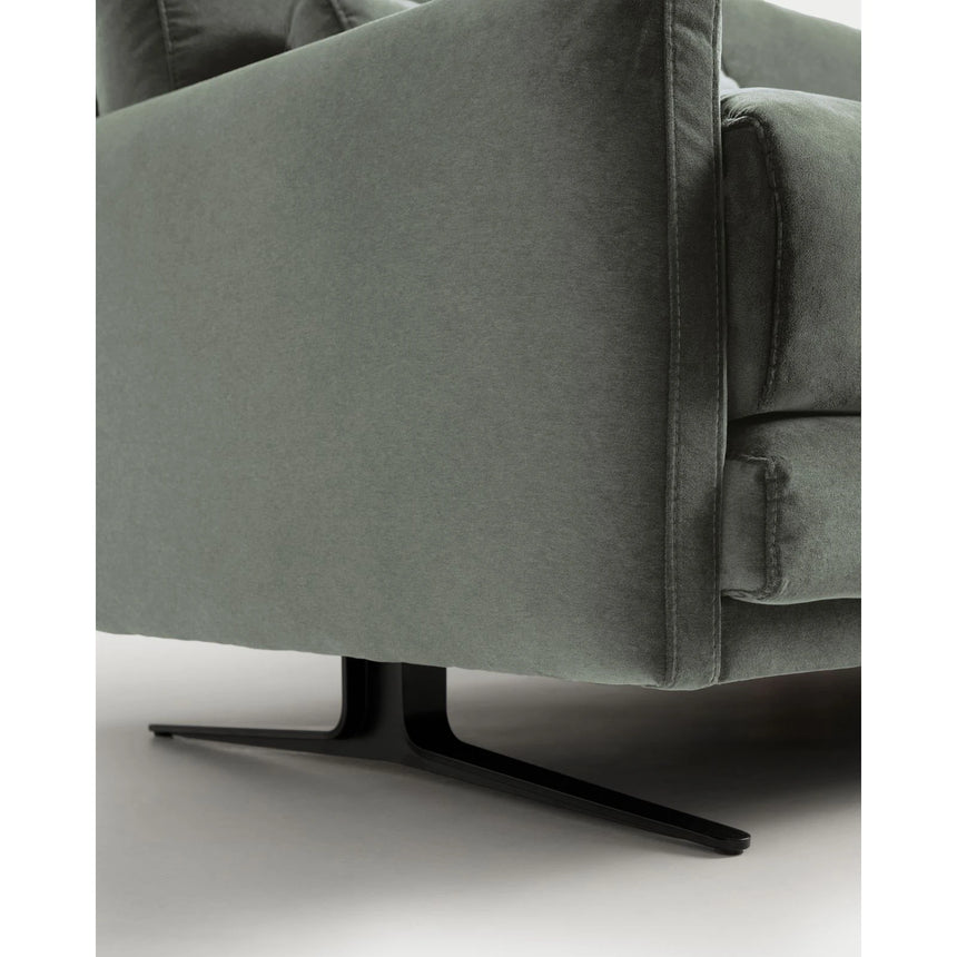 2-Sitzer-Sofa Veliro aus grünem Samt mit Stahlbeinen in schwarzer Ausführung, 180 cm FSC Mix Credit von Kave Home – Bild 8