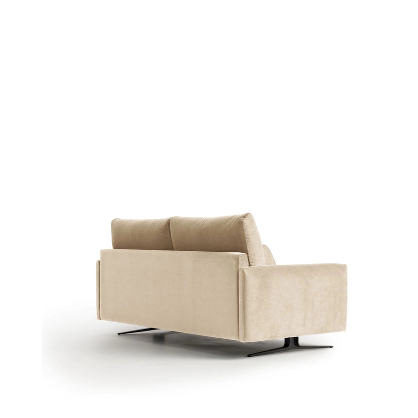 2-Sitzer-Sofa Veliro aus perlfarbenem Samt mit Stahlbeinen in schwarzer Ausführung, 180 cm, FSC Mix Credit von Kave Home – Bild 6