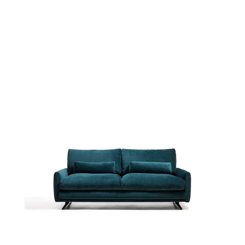 2-Sitzer-Sofa Veliro, schwer entflammbar, mit Samt und Stahlbeinen mit schwarzem Finish, 210 cm, FSC Mix Credit von Kave Home – Bild 1