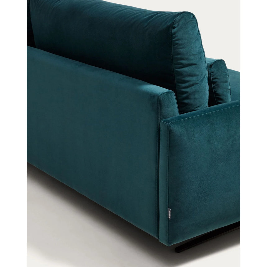 2-Sitzer-Sofa Veliro, schwer entflammbar, mit Samt und Stahlbeinen mit schwarzem Finish, 210 cm, FSC Mix Credit von Kave Home – Bild 9