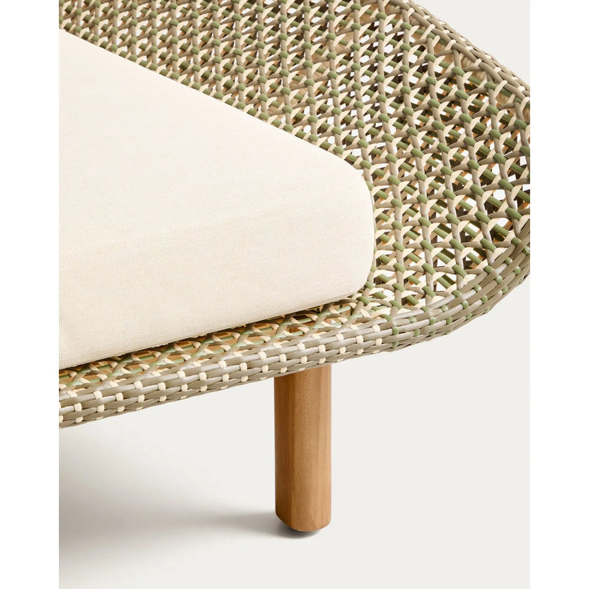 2er-Sonnenliege Olbia aus synthetischem Rattan und massivem Teakholz FSC 100 % von Kave Home – Bild 8